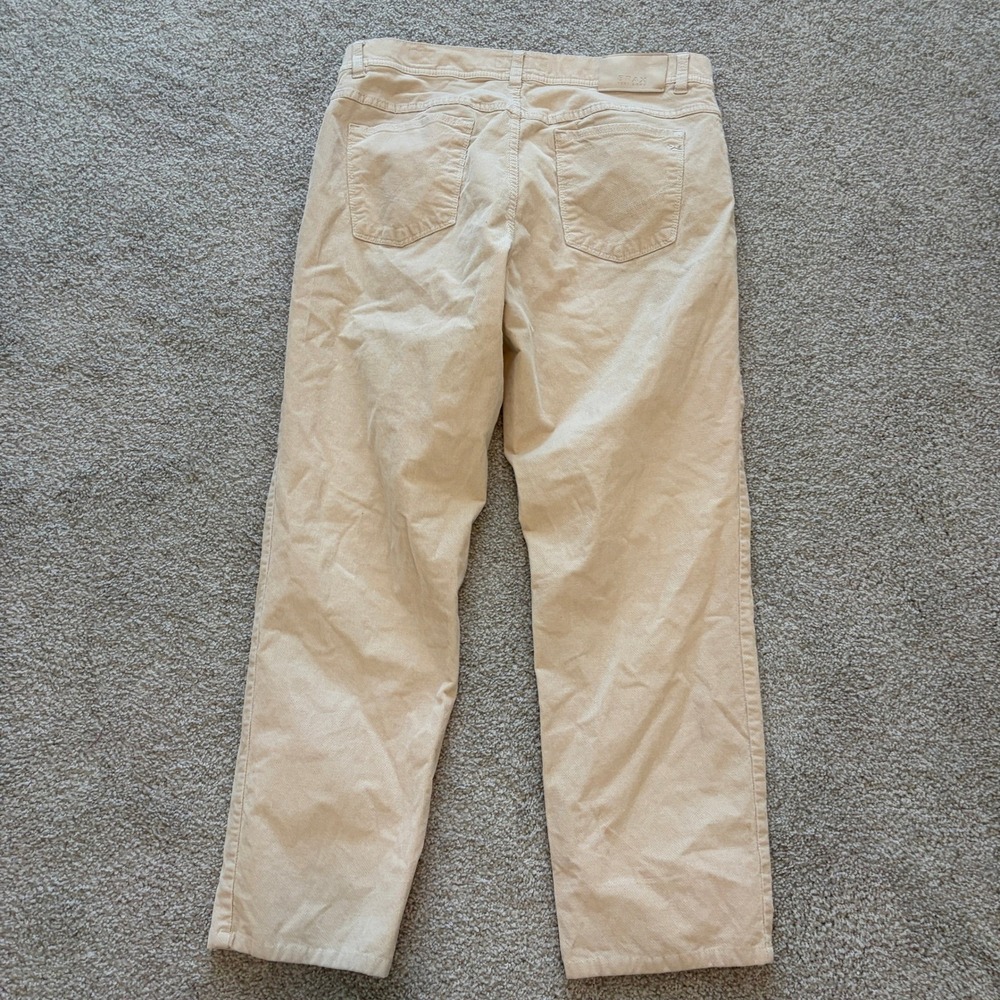 Brax Cooper Fancy Pants‎ Mens 31x28 Khaki Beige Corduroy Straight Leg Casual - Picture 9 of 11